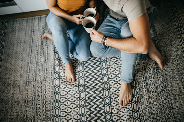 Couple enjoying tea | Carpet Outlet Plus